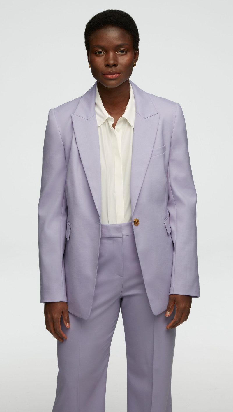 67 Single Button Blazer in Seasonless Wool Lilac 1534