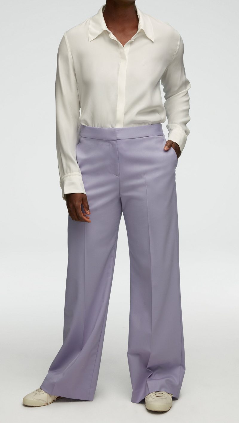 67 Single Button Blazer in Seasonless Wool Lilac 1553