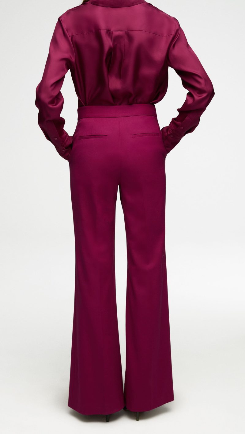 70 Double Breasted Blazer in Stretch Wool Magenta 2723