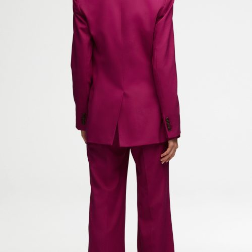 70 Double Breasted Blazer in Stretch Wool Magenta 2785