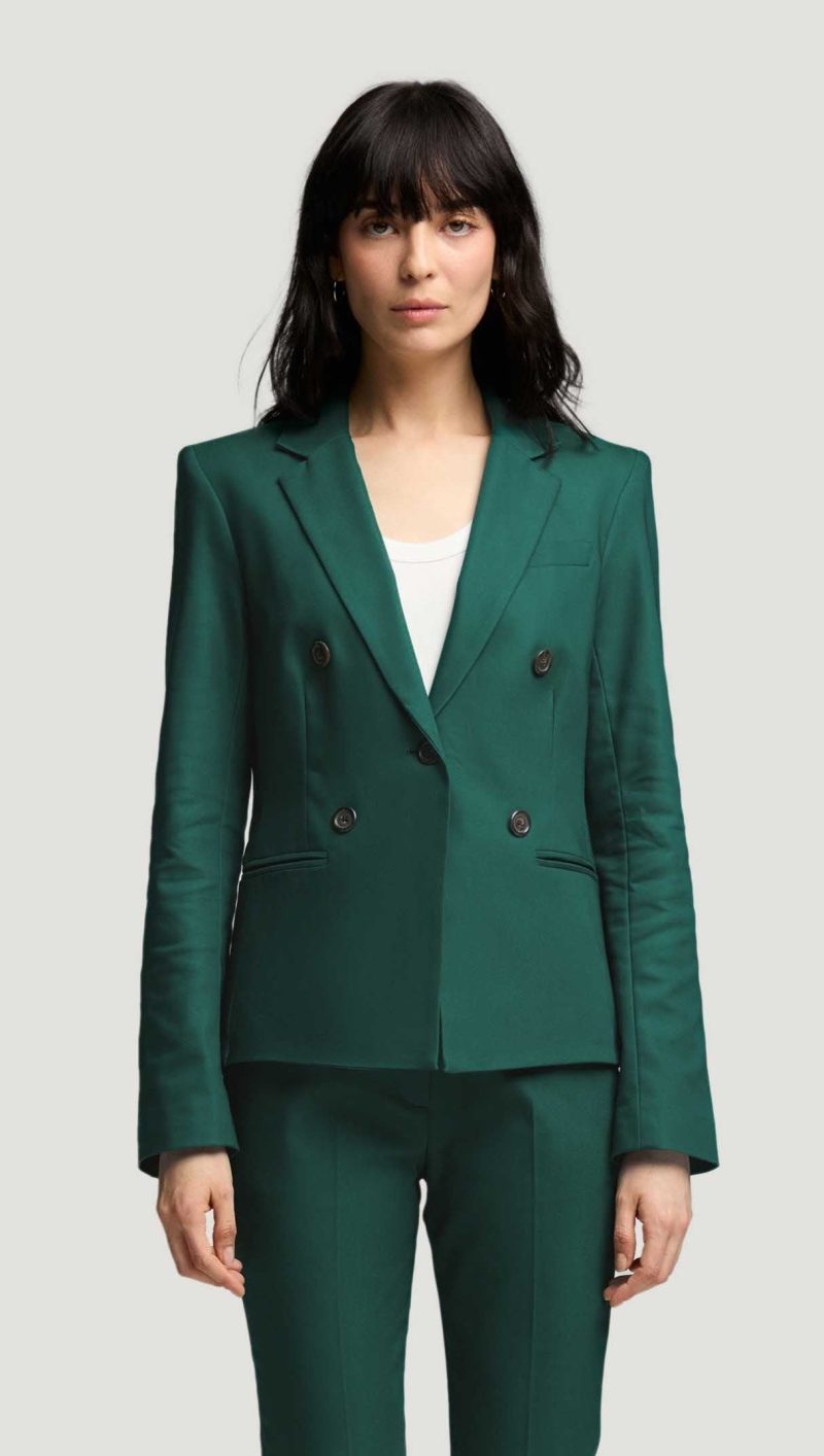 72 Crossover Blazer in Performance Cotton Emerald 6960