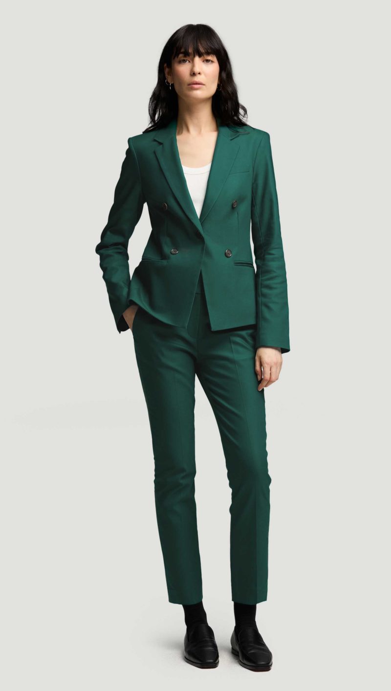 72 Crossover Blazer in Performance Cotton Emerald 6975