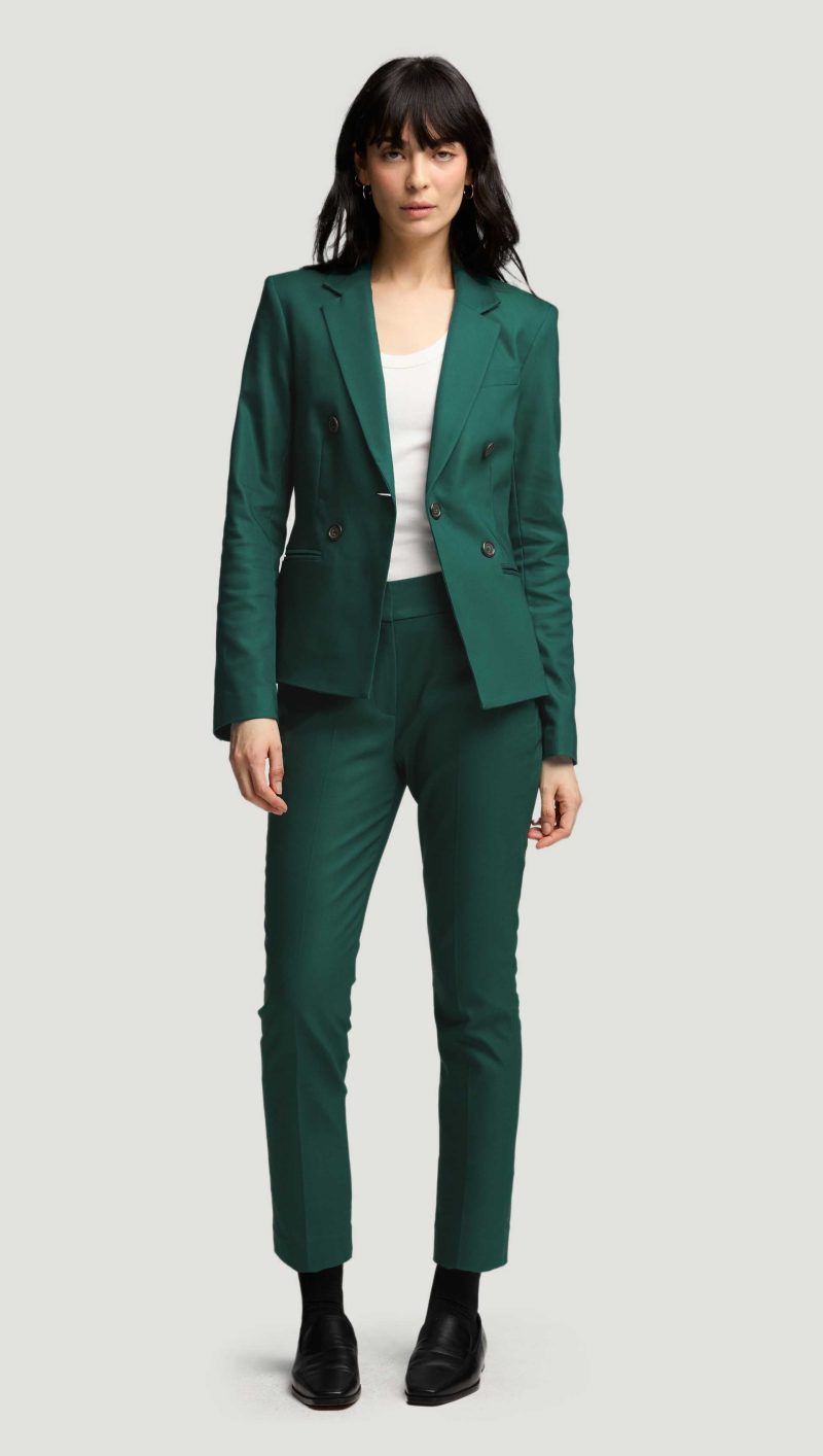 72 Crossover Blazer in Performance Cotton Emerald 6998