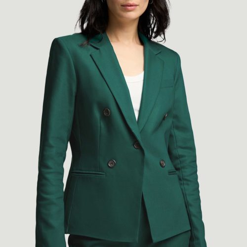 72 Crossover Blazer in Performance Cotton Emerald 7006