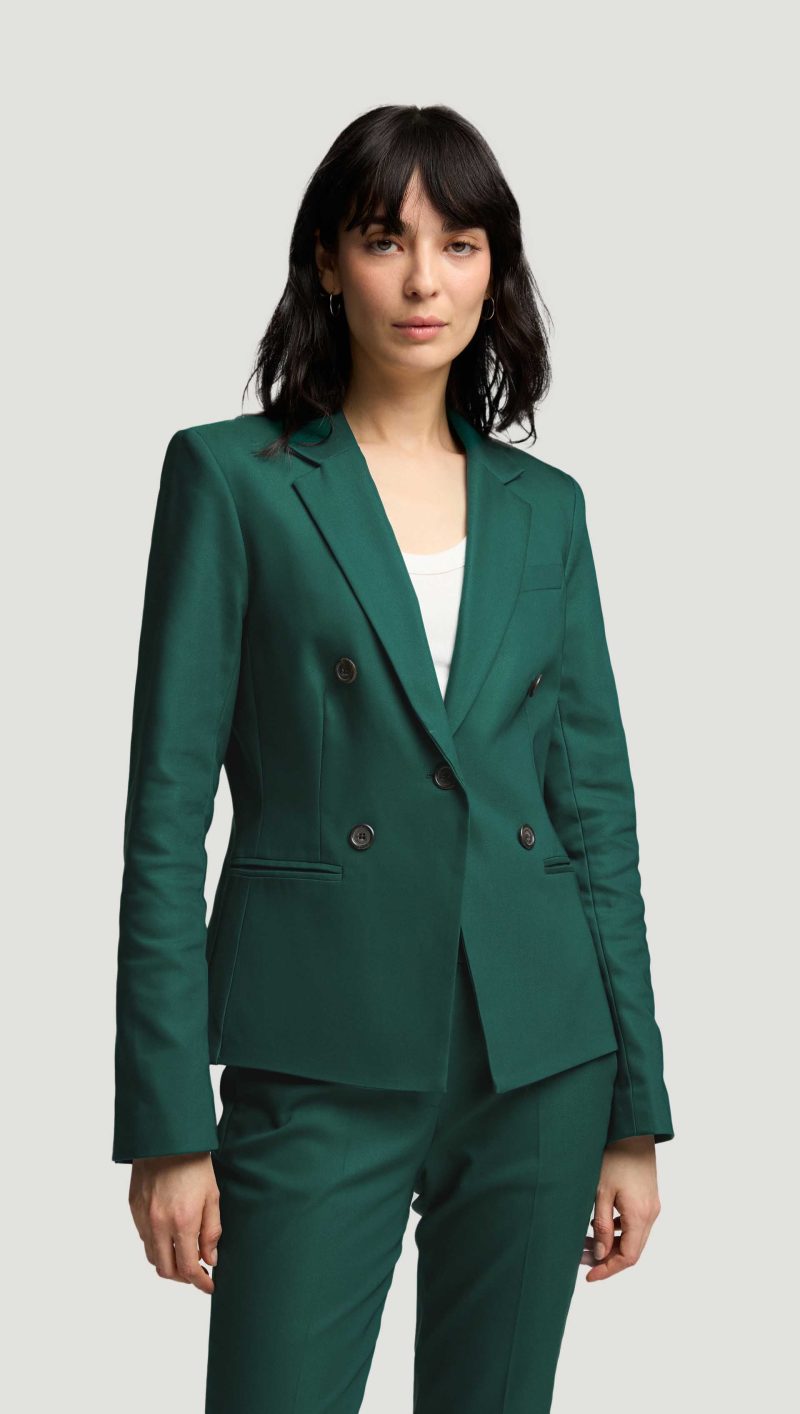 72 Crossover Blazer in Performance Cotton Emerald 7006