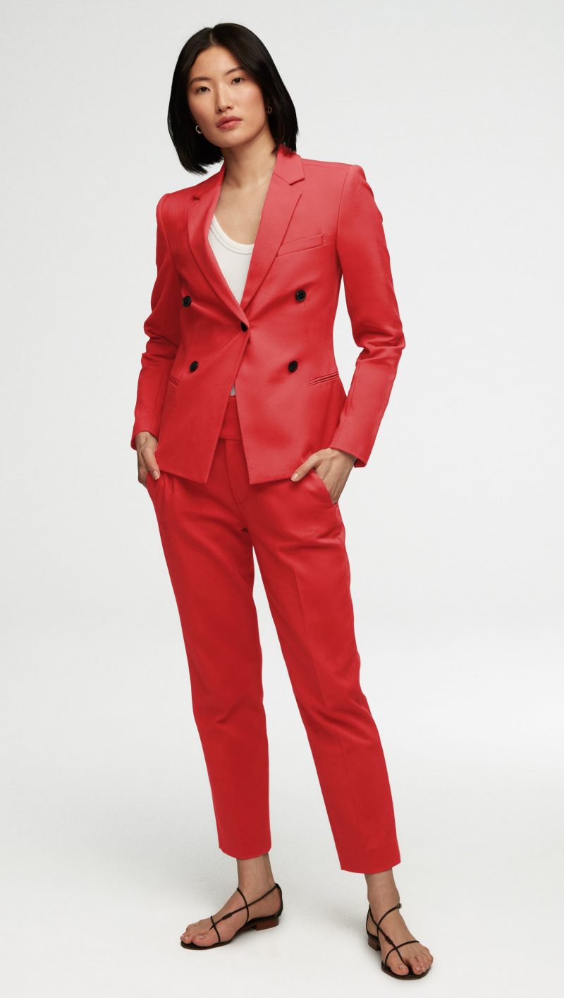 73 Crossover Blazer in Performance Cotton Poppy 3031