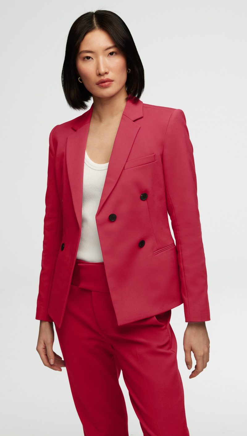 73 Crossover Blazer in Performance Cotton Raspberry 3036