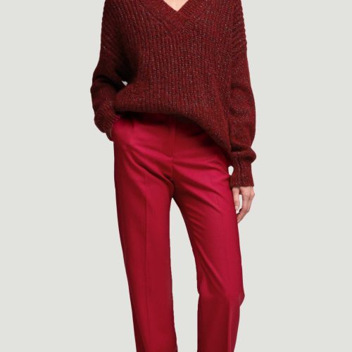 74 Jones Trouser in Seasonless Wool Carmine 3324