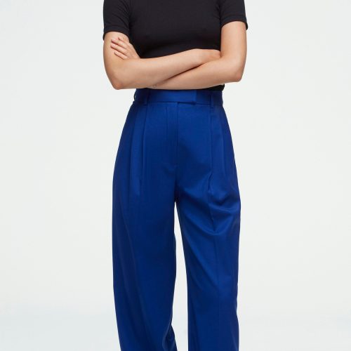 74 Pleated Trouser Cobalt 1475