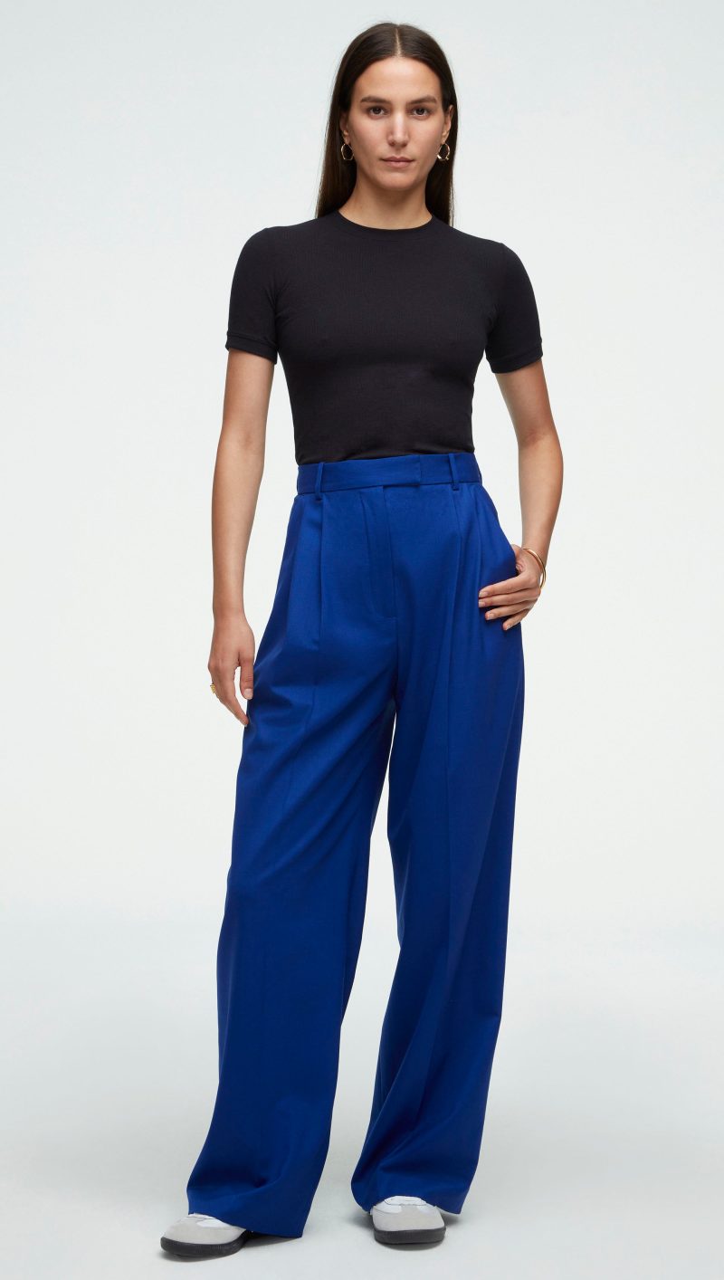 74 Pleated Trouser Cobalt 1480