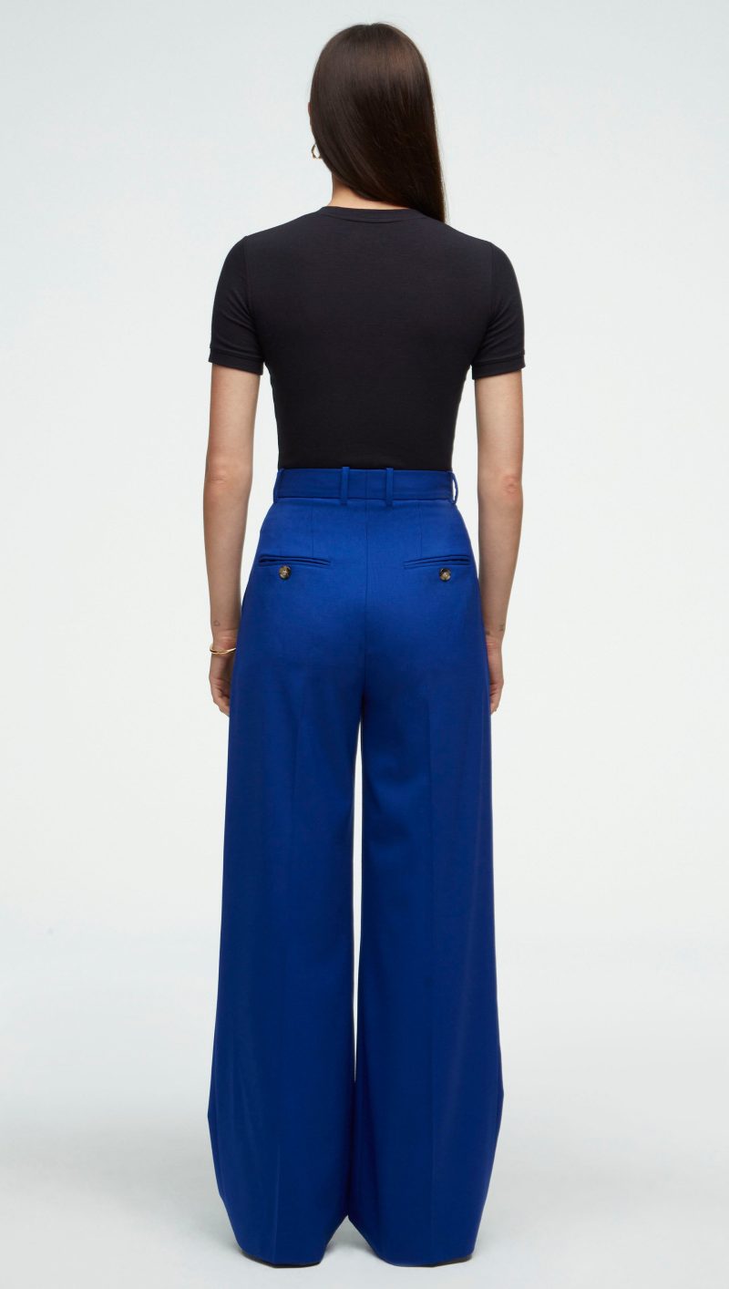 74 Pleated Trouser Cobalt 1492