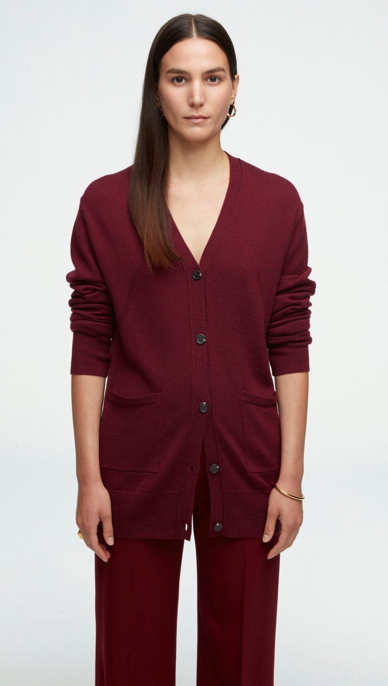 82 Everyday Cardigan Merlot 0934