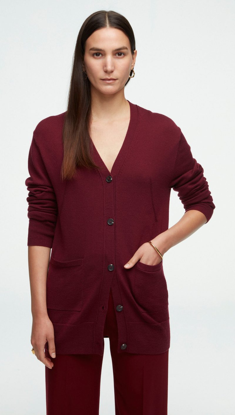 82 Everyday Cardigan Merlot 0942