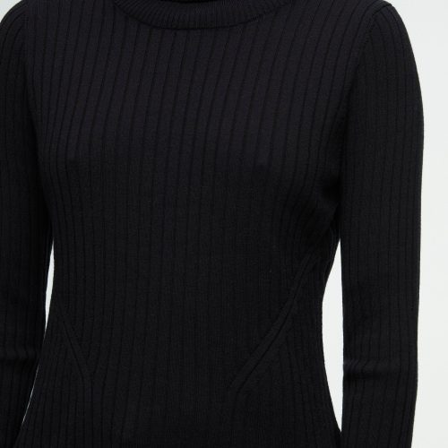 88 Ribbed Turtleneck Black 1181