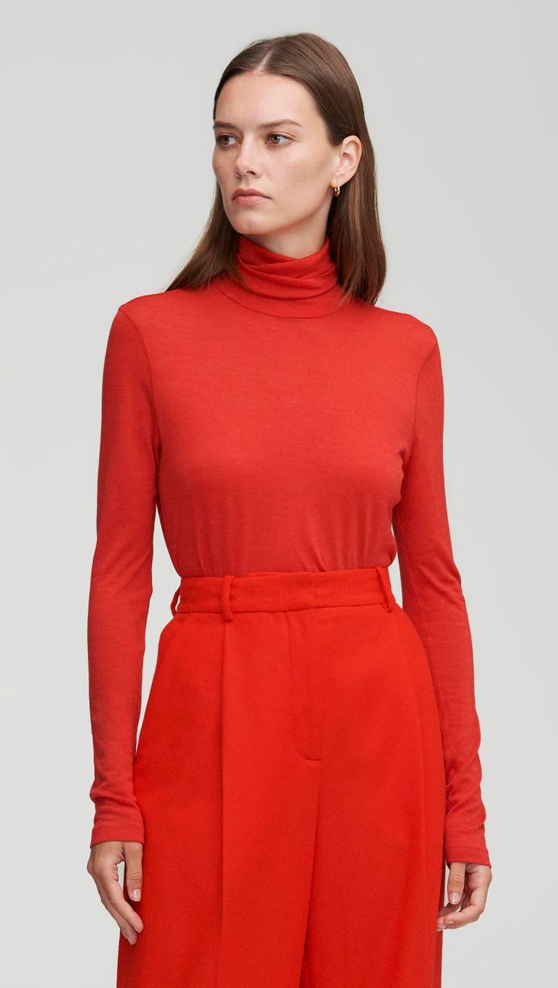 91 Skinny Turtleneck Scarlet 3271 CROP