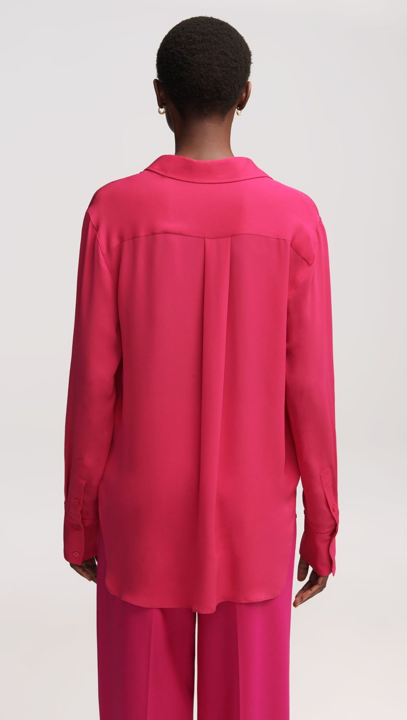 99SlimBlouseinDoubleGeorgette Fuchsia 4060 1