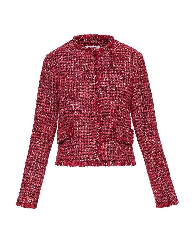 ClassicJacketinTweed Raspberry PinkMulti 220 plate