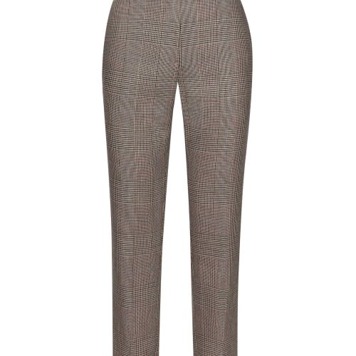 CroppedStraightLegTrouserinWool PlaidHoundstooth