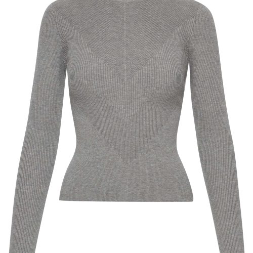 KnitLongsleeveCrewinStretchTencel LightGrey