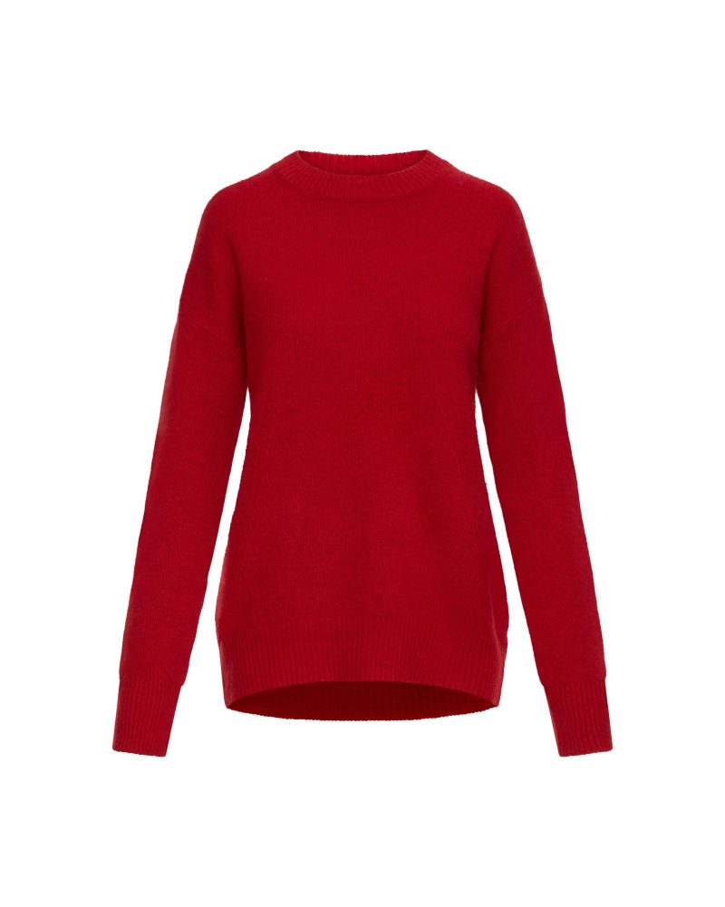 OversizedSweaterinWool Cashmere Red 338 GHOST