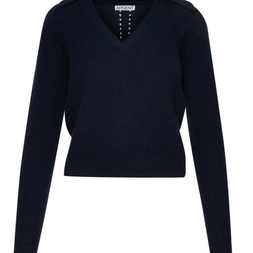 PoloSweaterinWoolCashmere Navy