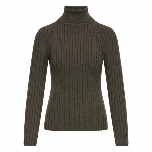 RibbedTurtleneckinMerinoWool Hunter 050 GHOST