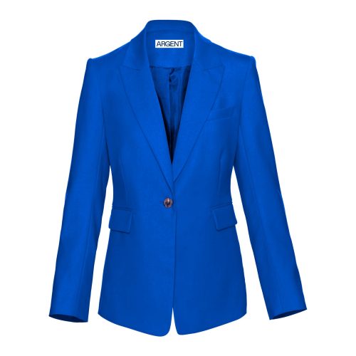 Single Button Blazer in Seasonless Wool Royal Blue 027 1083fb17 d44a 4d74 a055 0dc838f3c237