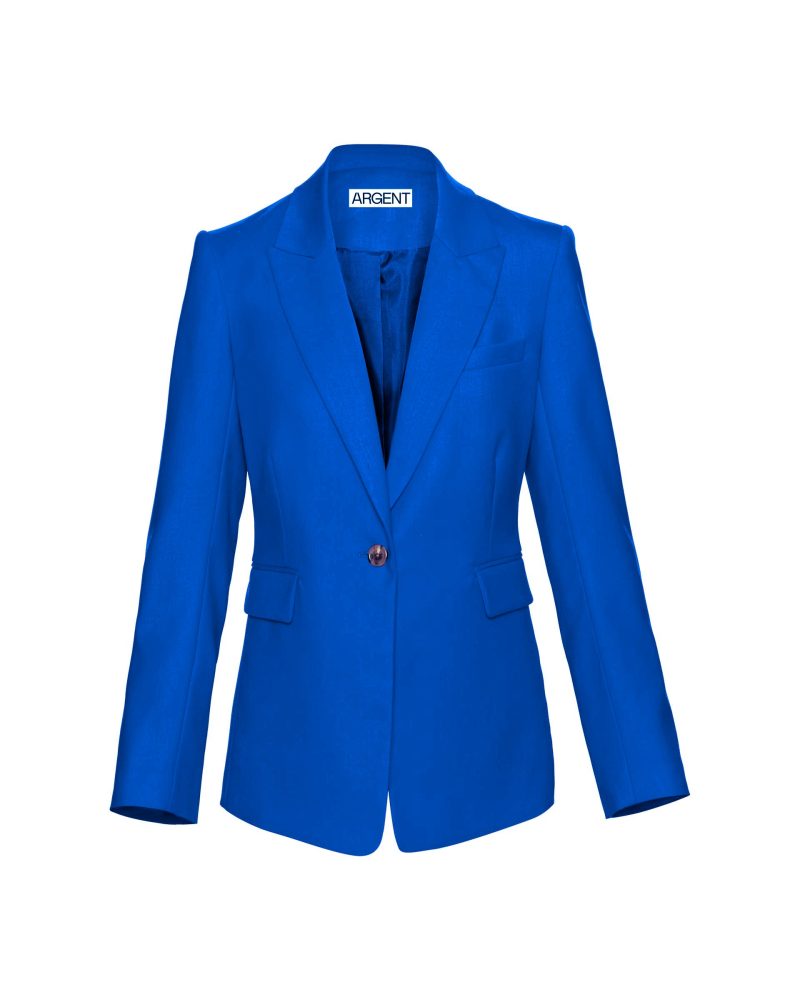 Single Button Blazer in Seasonless Wool Royal Blue 027 1083fb17 d44a 4d74 a055 0dc838f3c237