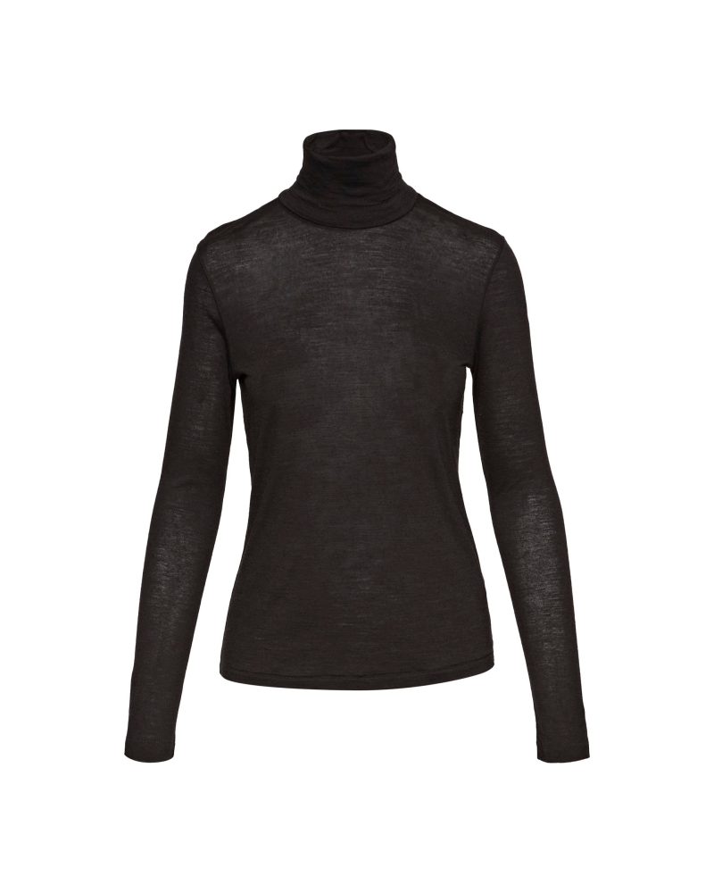 SkinnyTurtleneckinMerinoSilkJersey Black 356