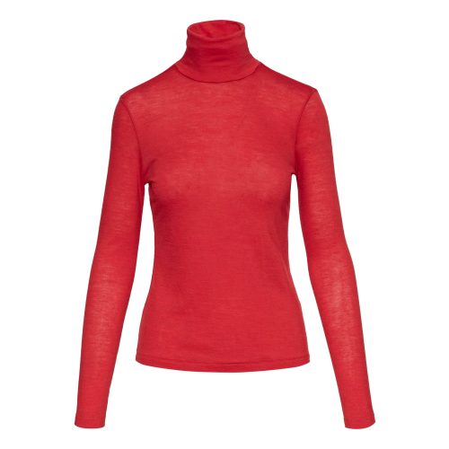 SkinnyTurtleneckinMerinoSilkJersey Scarlet 322