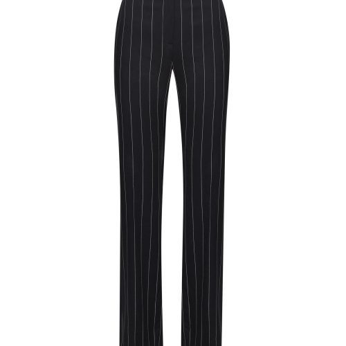 StraightLegTrouserinStretchWool NavyPinstripe