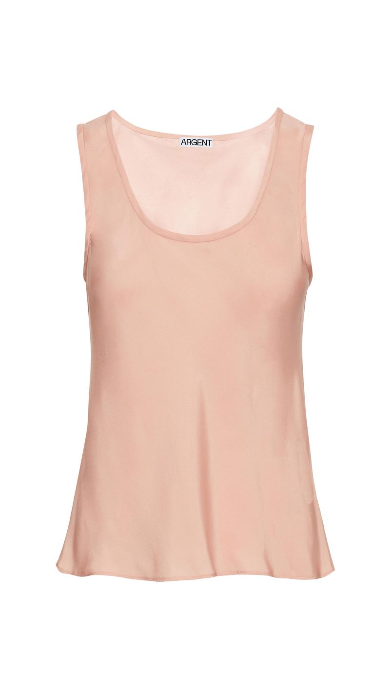 Tank in Matte side Silk Charmeuse Dusty Pink 121 1