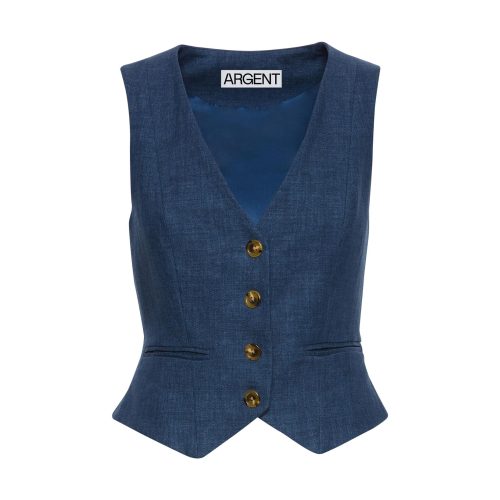 WaistcoatinLinen Denim 291 1