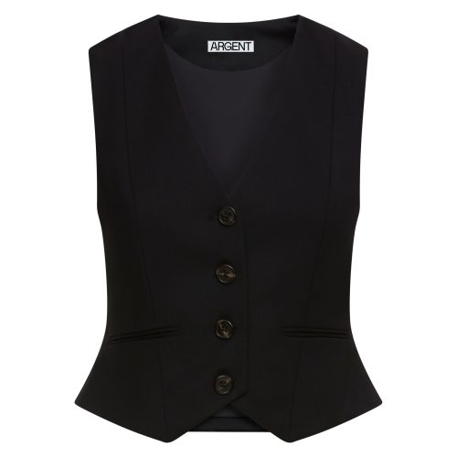 WaistcoatinSeasonlessWool Black 183 GHOST