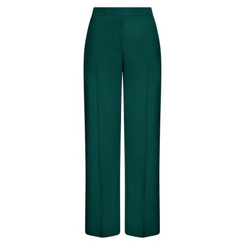 Wide Leg Trouser in Seasonless Wool Sky Emerald 123