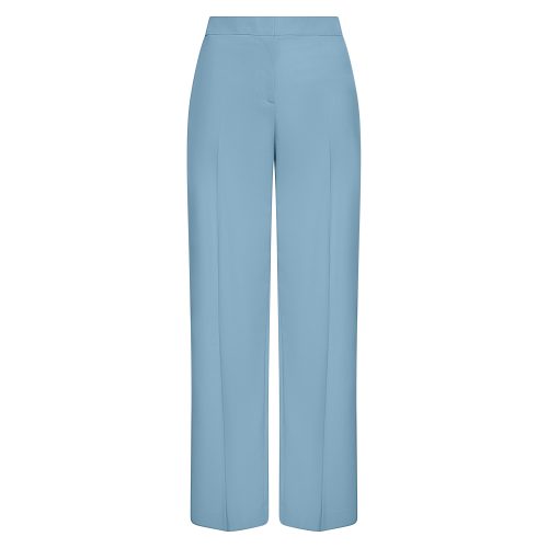 Wide Leg Trouser in Seasonless Wool Sky Ghost 123